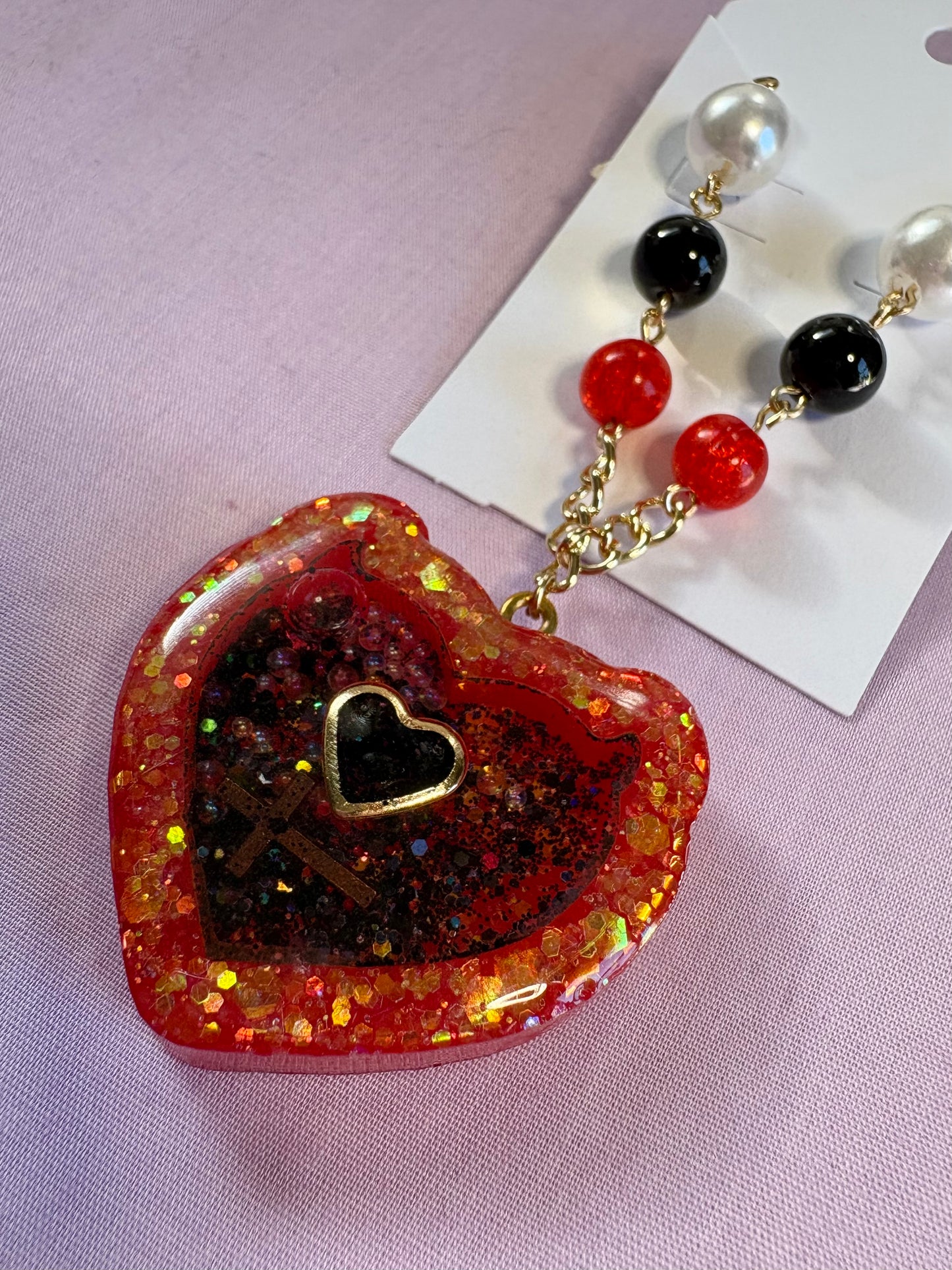 Romantic heart shaker necklace