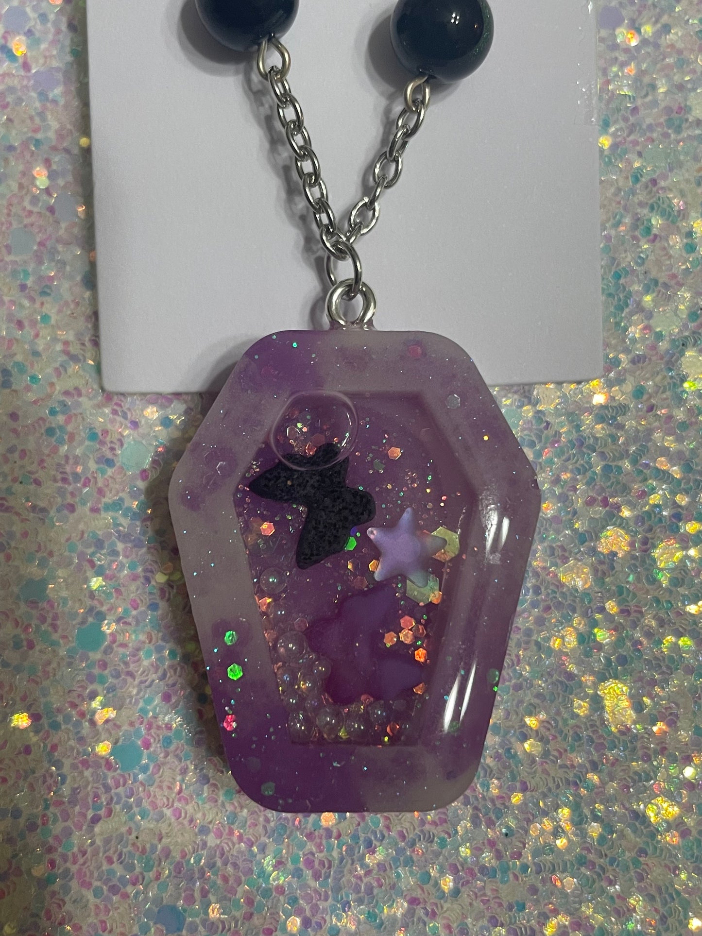 Gothic butterfly shaker necklace