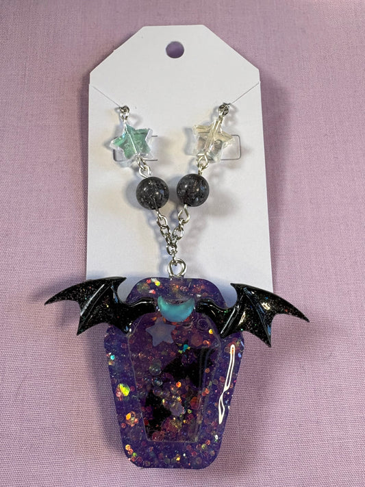 Wicked coffin shaker necklace