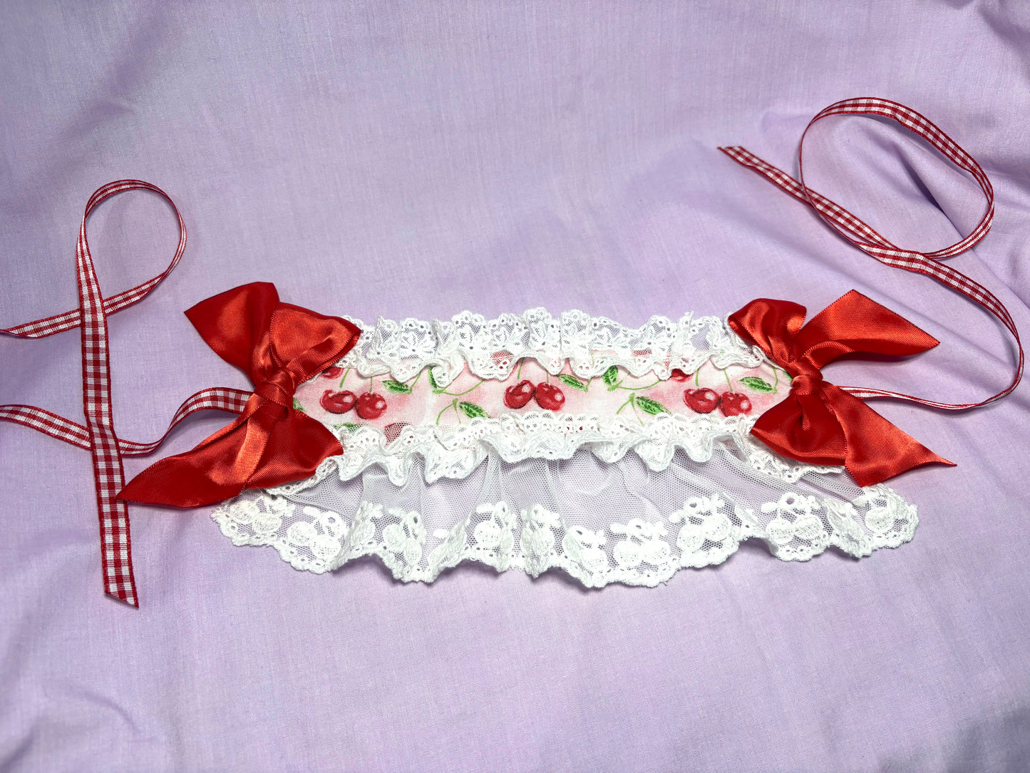 Pink cherry headpiece