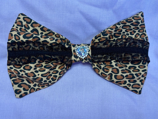 Leopard print Gyaru style bow