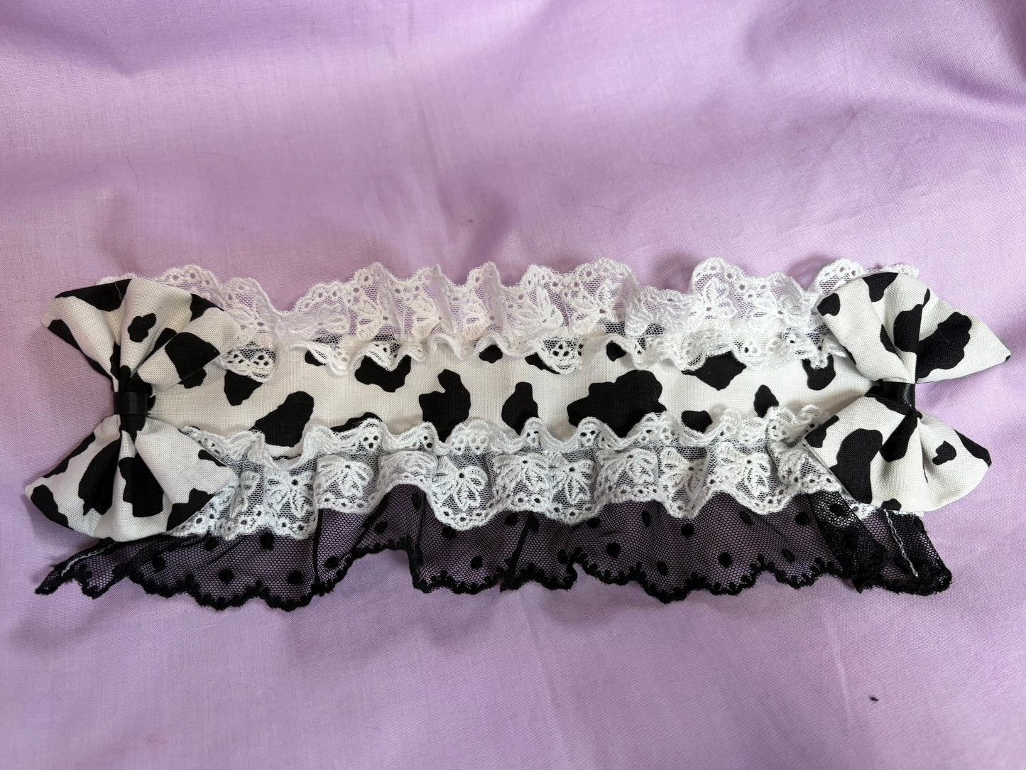 Cow print rectangle headpiece