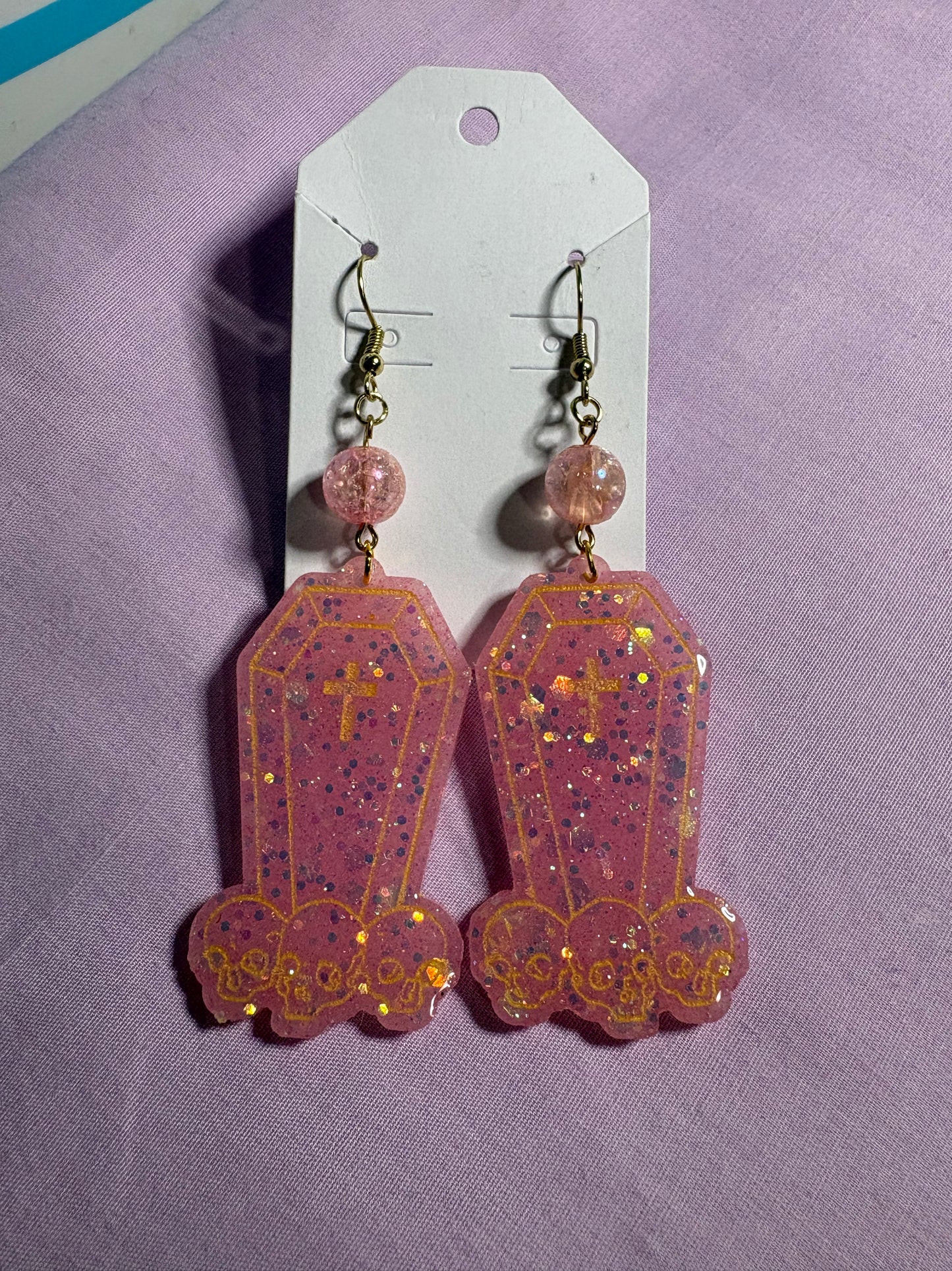 Coffin drop earrings