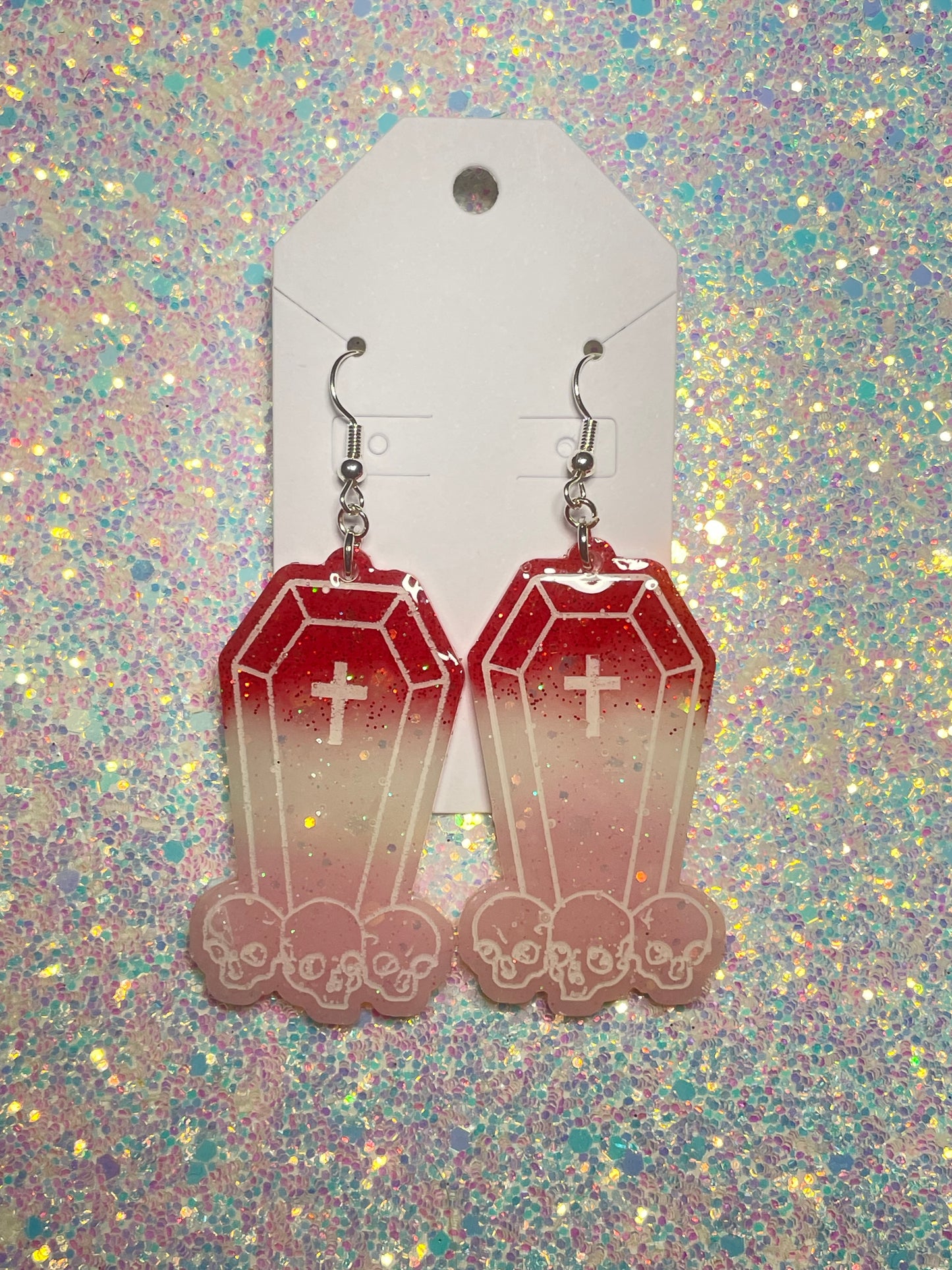 Coffin drop earrings