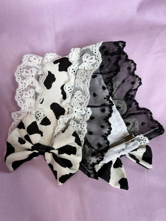 Cow print rectangle headpiece
