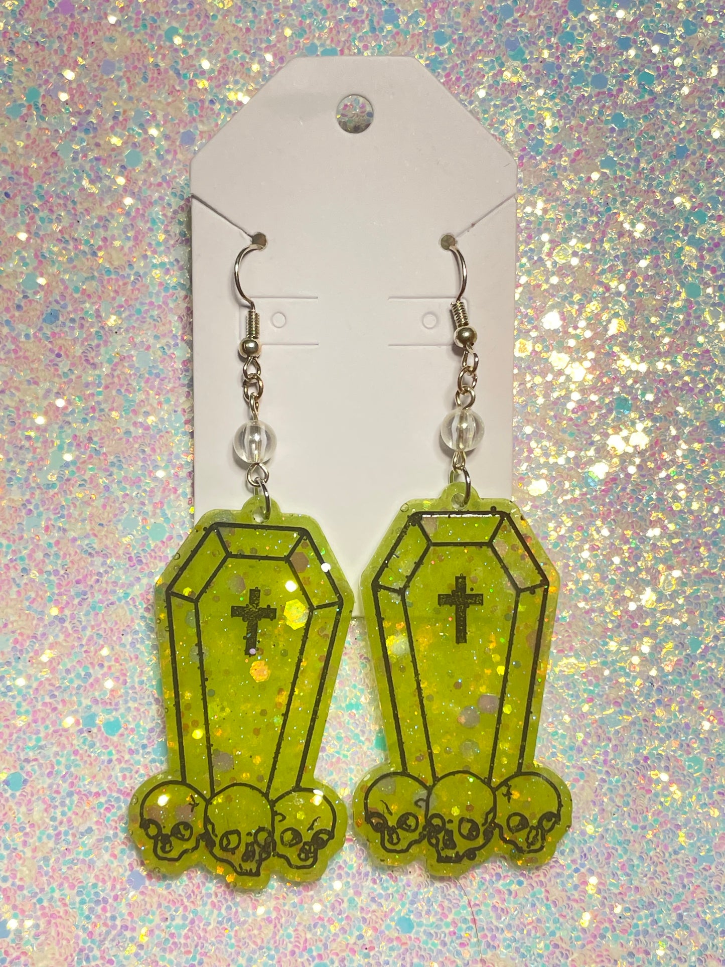 Coffin drop earrings
