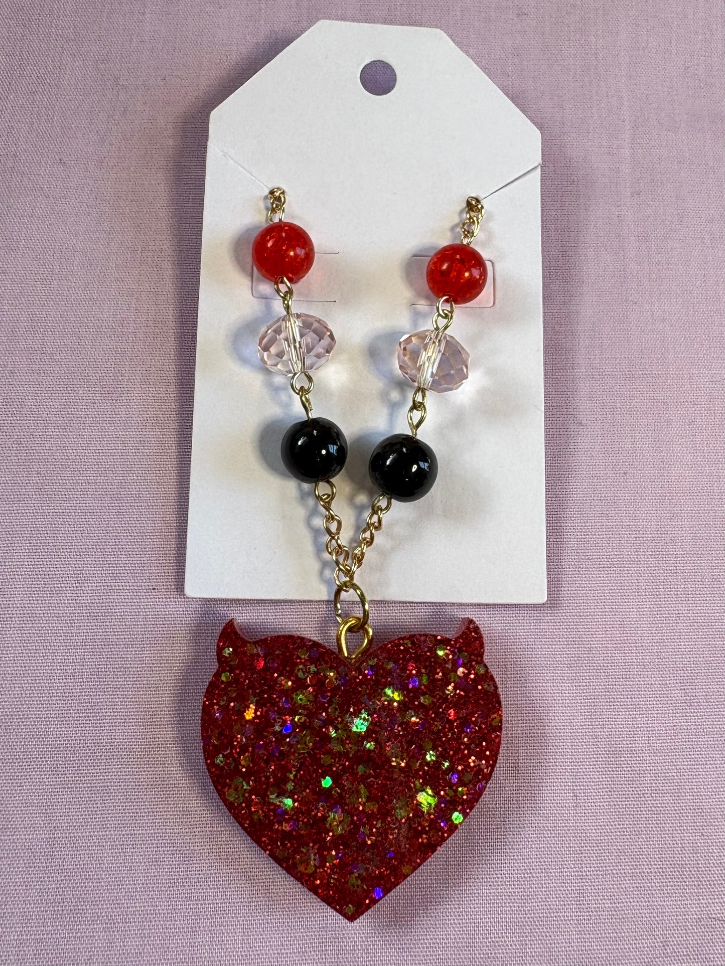 Classic mischievous heart necklace