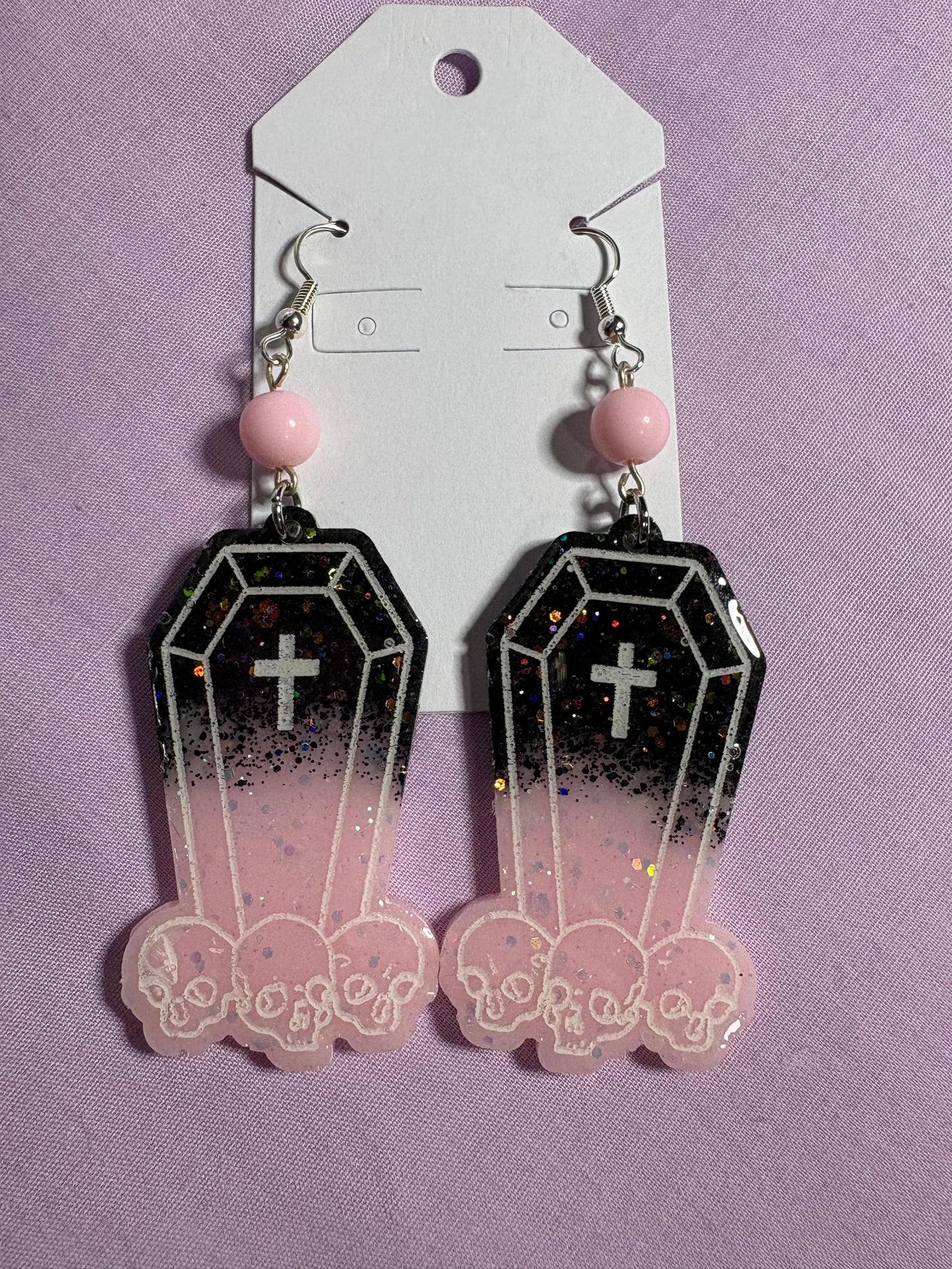 Coffin drop earrings