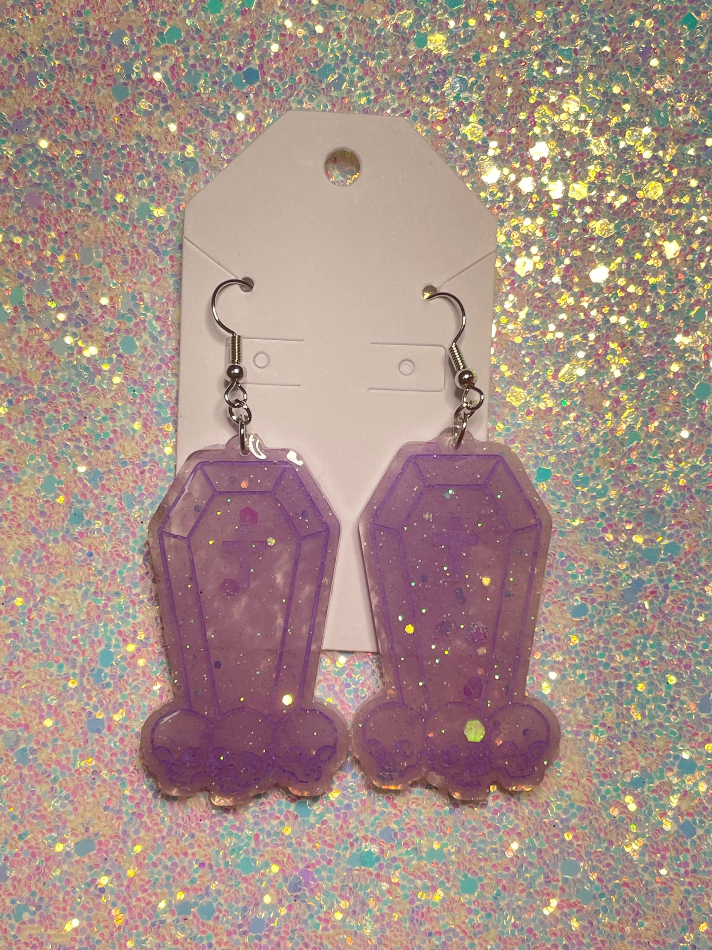 Coffin drop earrings